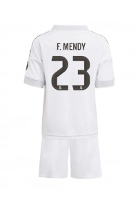 Real Madrid Ferland Mendy #23 Jalkapallovaatteet Lasten Kotipeliasu 2025-26 Lyhythihainen (+ Lyhyet housut)